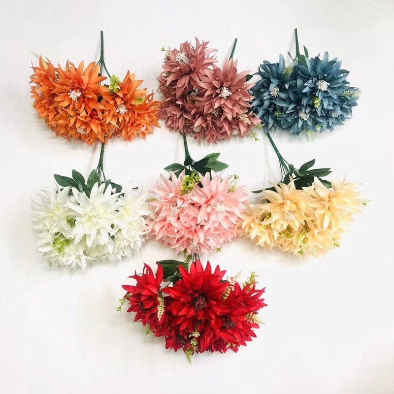 Artificial flower bunches in mixed colors for wholesale floral arrangements